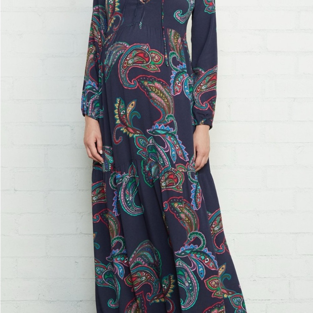 Rachel Pally Navy Paisley Maxi Dress